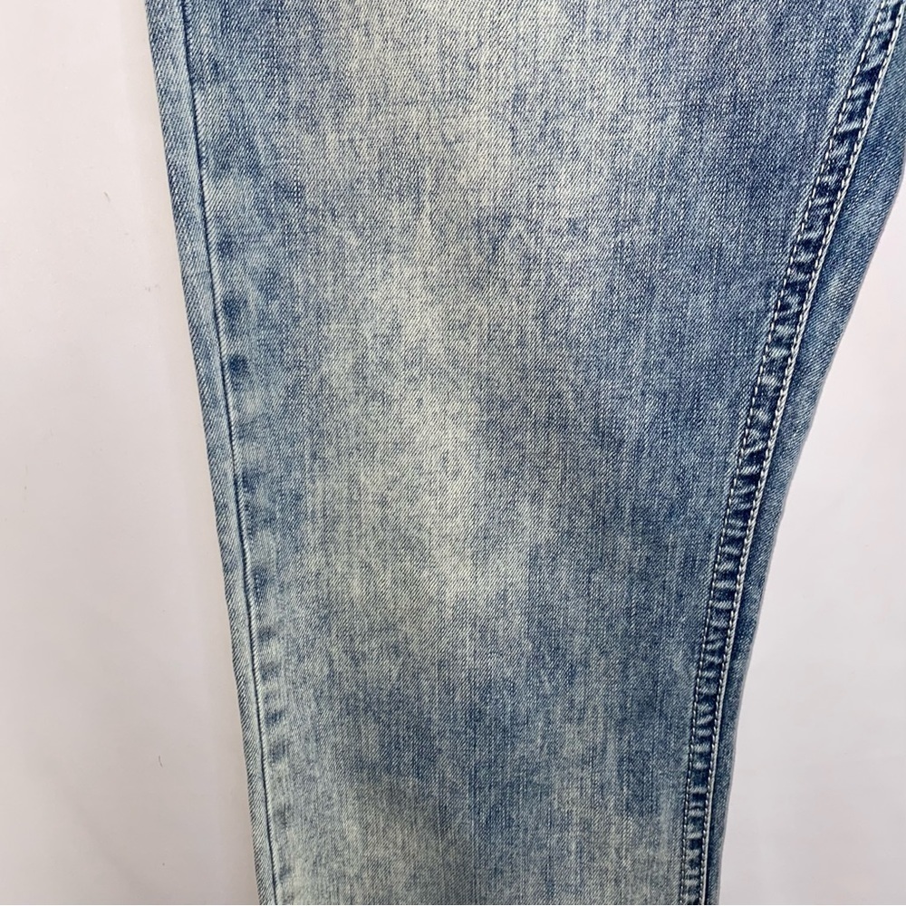 American Eagle Outfitters Acid Wash Straight Leg Denim Jeans Size 34 X 32 - Picture 7 of 8